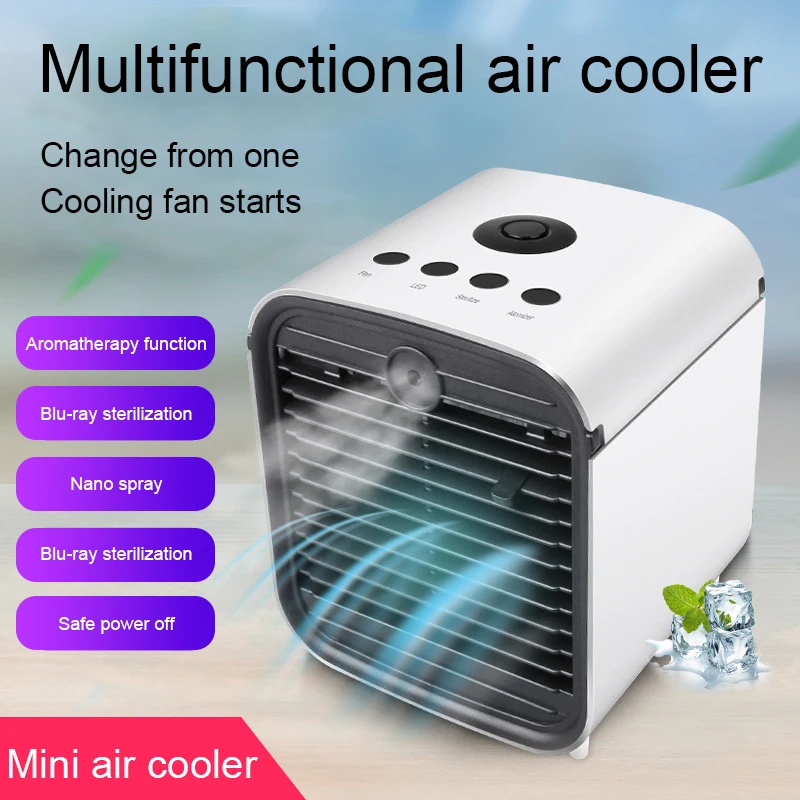 Portable Space Air Cooler With Ice Cubes Quick Air Conditioner Fan