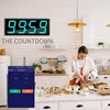 Digital Wall Clock APP Control Alarm Clock Time Date/ Temperature Sound Activate Countdown Stepless Brightness Alarm with Snooze 4