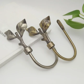 

2PCS European Wrought Iron U-shaped Curtain Hook Wall Hook Fashion Curtain Lanyard Hook Curtain Accessories