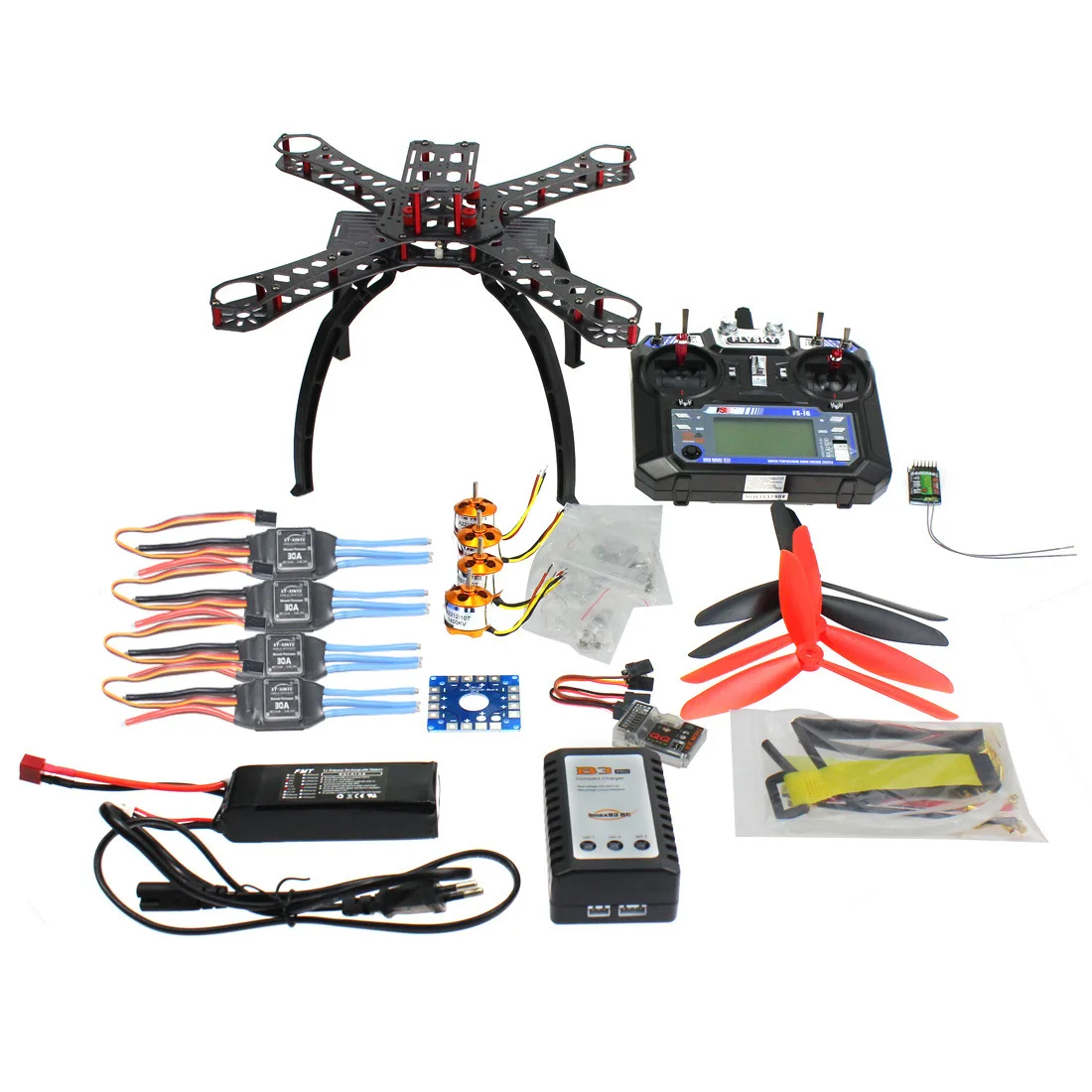 

Through Machine 310 Quadcopter Parts Full Set QQ Flight Control 30A Electrical Adjustment 1000kV Motor Fuss 6-through Control