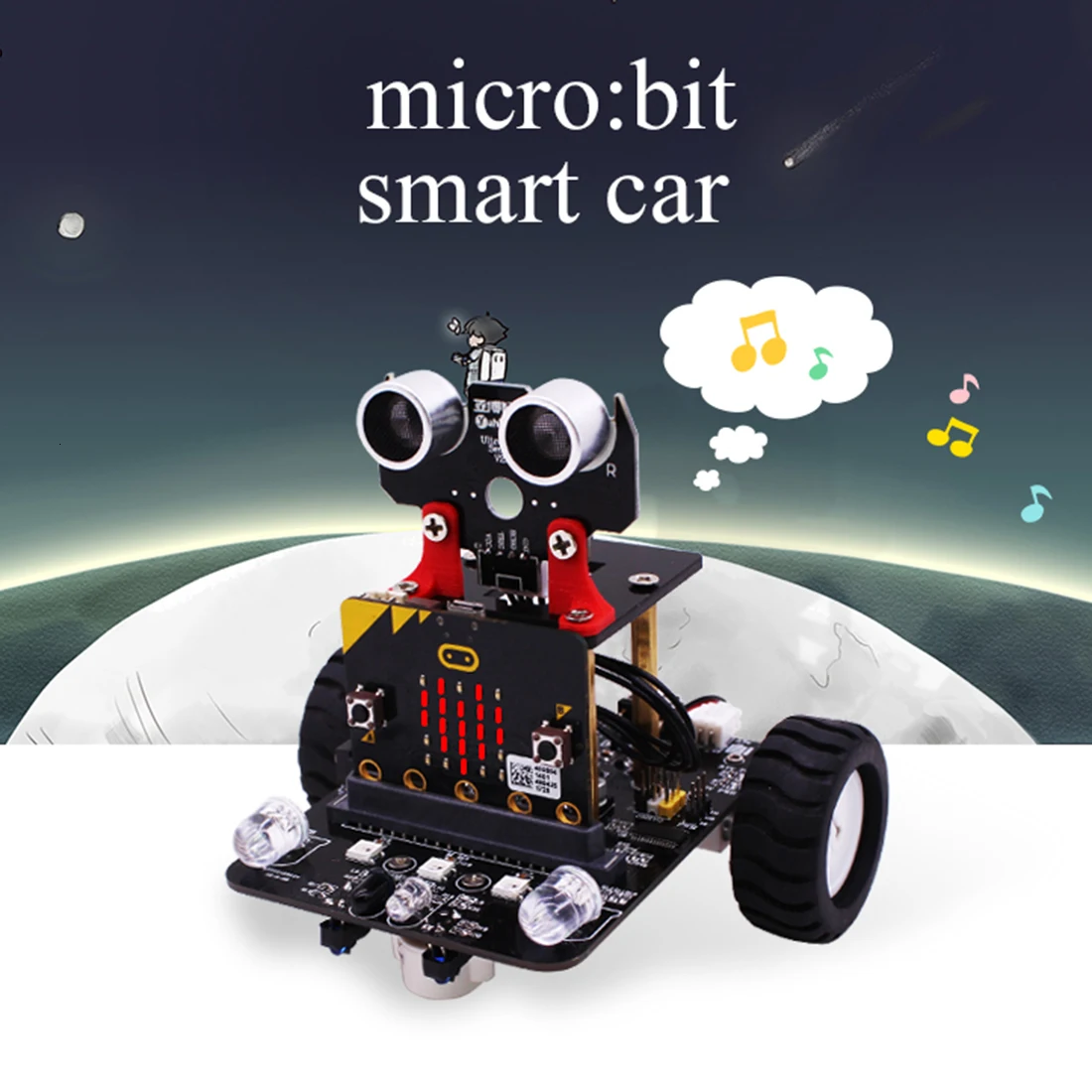 Графический программируемый робот-автомобиль с Bluetooth IR и трекинговым модулем, паровой робот-игрушка для микро: бит BBC Kit