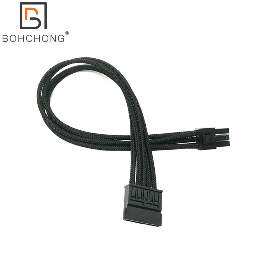 Single Pet Sleeved 6pin To Sata Modular Power Cable For Corsair Type 4 - Pc Hardware Cables & - AliExpress