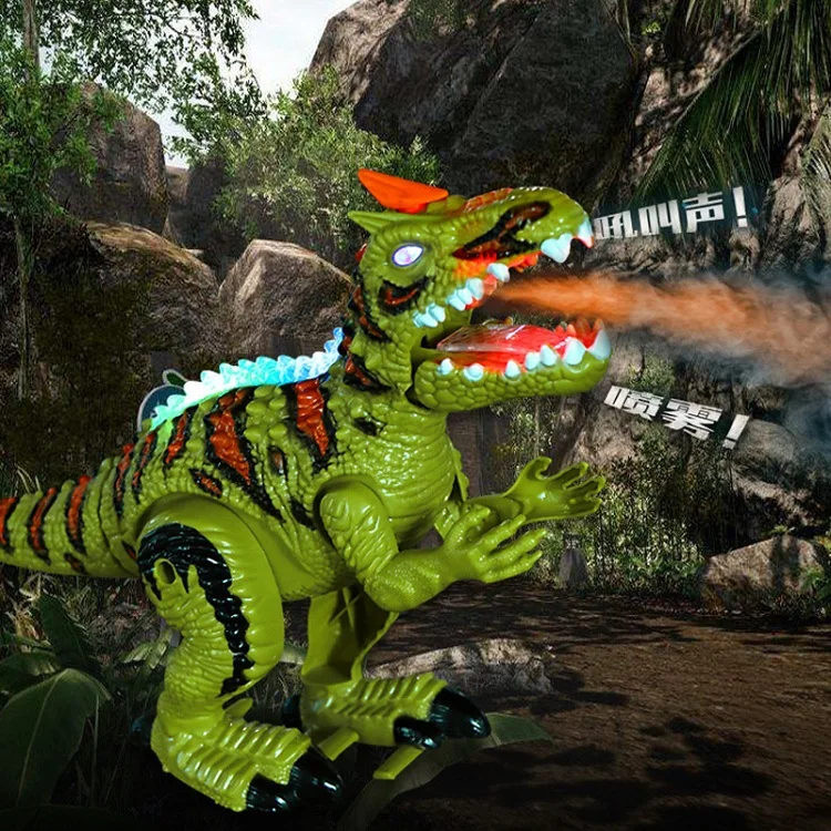 

Douyin Celebrity Style Shining Music Spray Dinosaur Electric Walk Dinosaur Toy T-Rex Model Toy