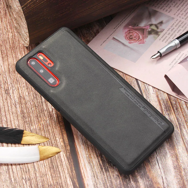 Black Wlzcyhbd полностью защитные чехлы из натуральной кожи для huawei P30 P20 Pro Lite mate 30 20 10 Pro Honor 20 Pro модные парные чехлы - Цвет: Black
