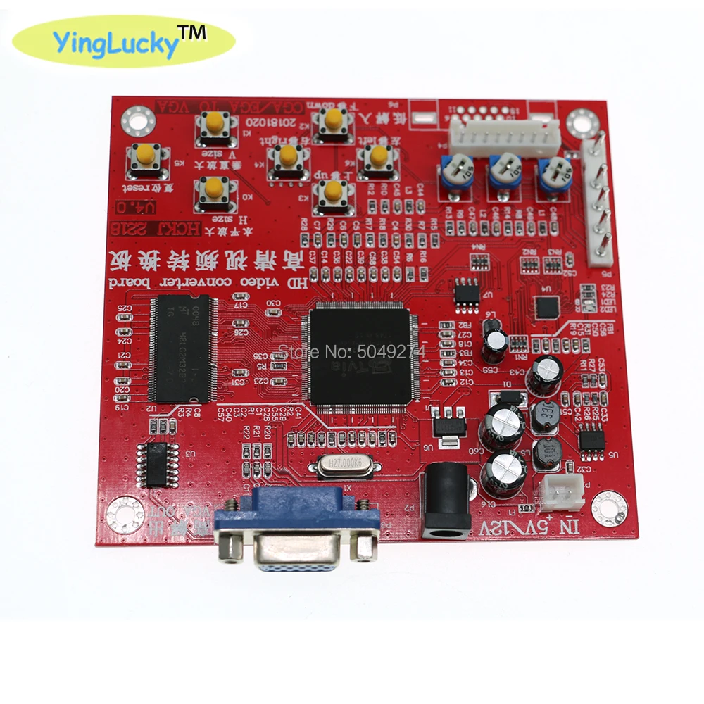 아케이드 게임 HD 레드 CGA to VGA CVBS 아케이드 보드 게임 비디오 컨버터, LCD CRT 모니터 PPD용 