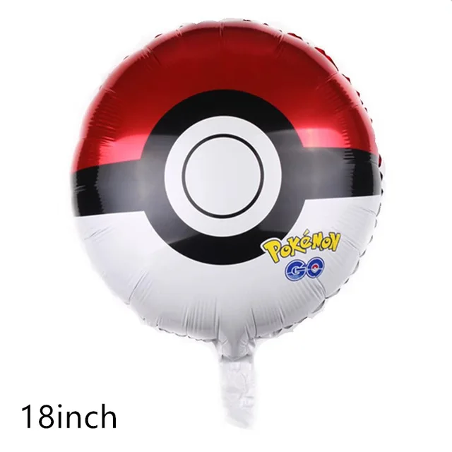1pc 18inch Новинка 12 дюймов Мультяшные шары Пикачу pokemon go expression шарики для день рождения вечерние украшения для детского душа детские игрушки в виде героев - Цвет: 1pc 18inch