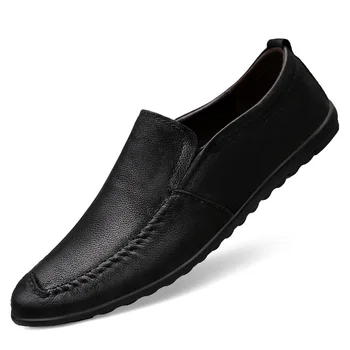

Large Size 46 47 Summer Moccasins Men Casual Leather Loafers Soft-Sole Men Loafers Slip-on