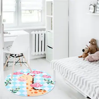 

Creative Kids Climb Mat Practical Round Floor Pad Rug Unique Toy Storage Mat for Living Room Bedroom with Hand Pull Rop
