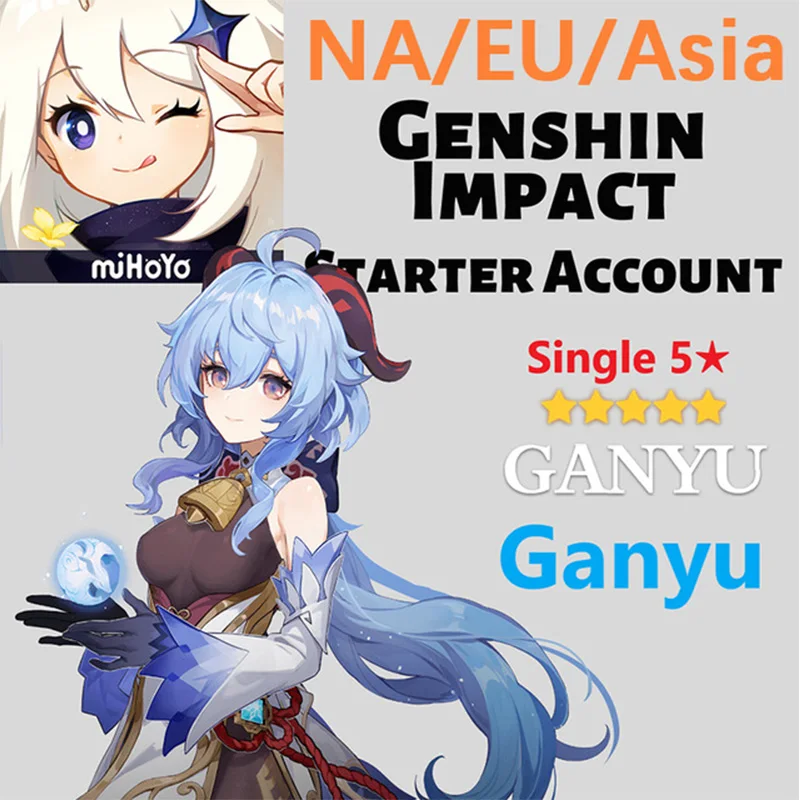 Купите 3 и получите 1 бесплатную учетную запись Genshin Impact Venti Klee разбавленный албедо