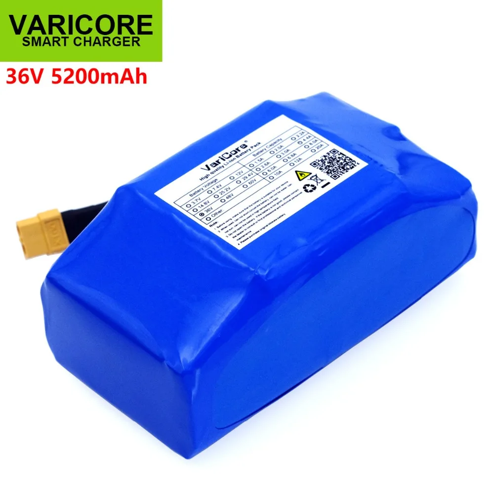 

36V 5.2Ah 5200mah lithium-ion rechargeable battery pack for electric scooter balance scooters 6,5 "7"