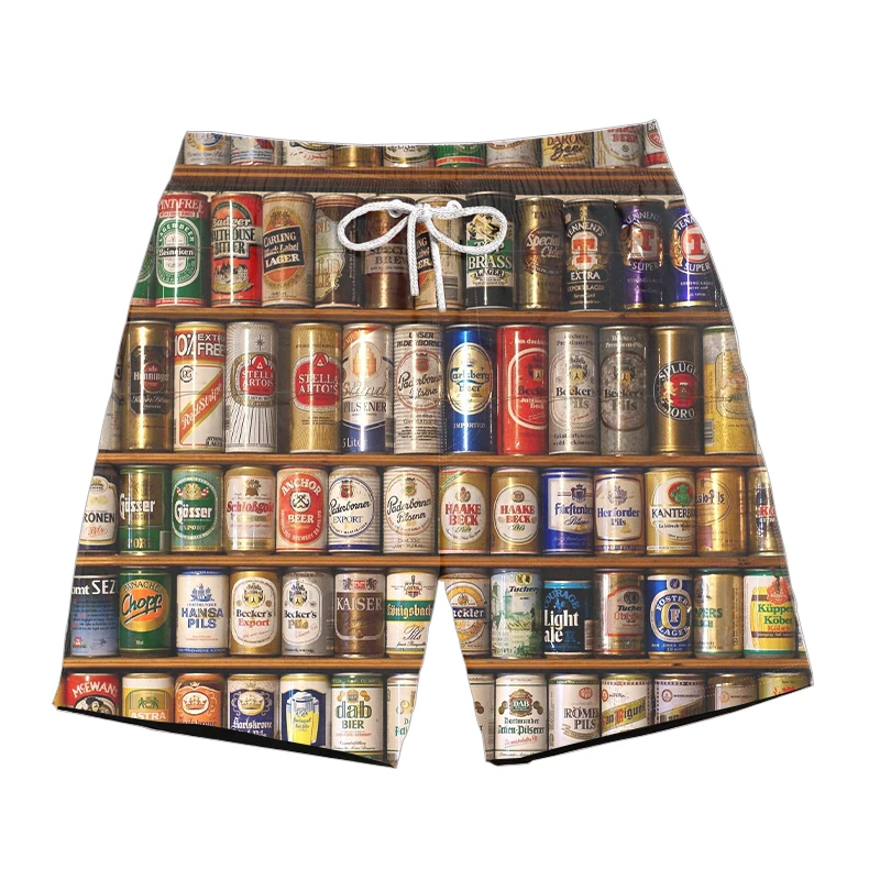 Shorts Men Summer Hot Sale Beach Shorts Homme Casual Style Loose Elastic Fashion Brand Clothing chocolate 3D Short Pants - Цвет: ZLC-DK-CD36