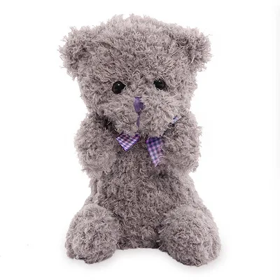 Gray teddy bear Kawaii креативные милые животные версии Q плюшевая ручка в виде куклы сумка простая девочка маленькая сохранение свежести устойчивый пенал сумка - Цвет: Gray teddy bear