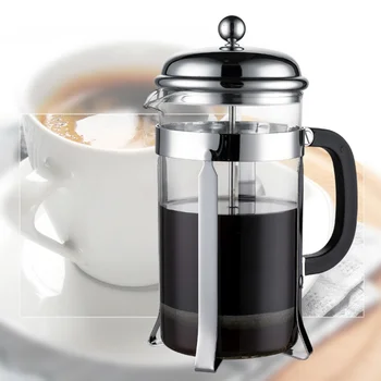 

1000ML French Style Tea Brewer Pressure Type Glass Coffee Pot Stainless Iron Coffee Filter (packing Plus Bubble Column)