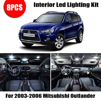 

For Mitsubishi Outlander 2003 2004 2005 2006 car accessories White Canbus Error Free LED Interior Light Reading Light Kit Map Do