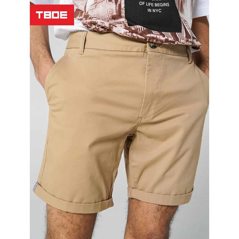 cortos para hombre TBOE 98% algodón 2% ELASTANO beige A6223|Pantalones de surf| - AliExpress