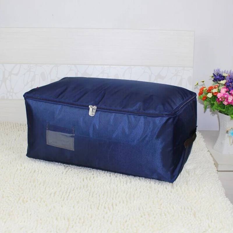 S/M/L/Xl/Xxl Quilt Organizer Candy Color Wardrobe Clothes Finishing Case Wardrobe Dustproof Bedding Oxford Cloth Storage Bags 3