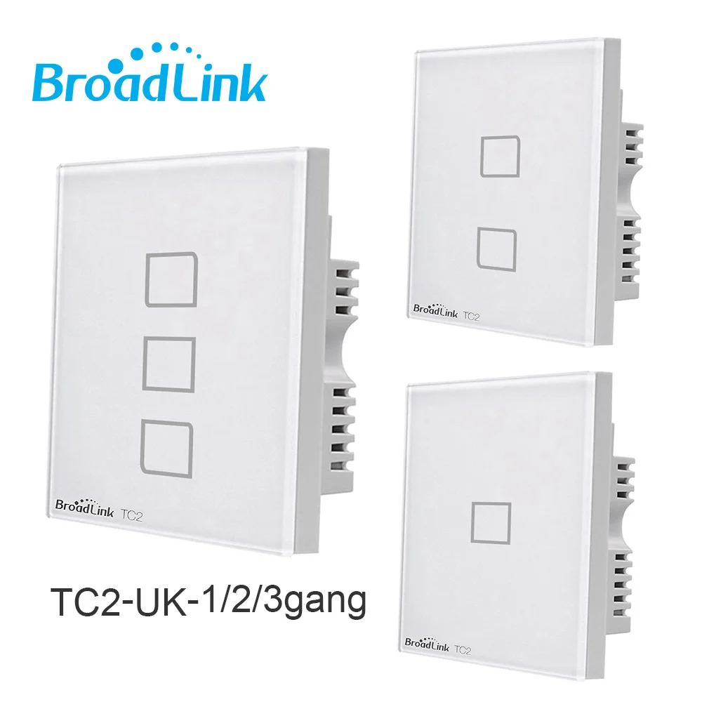 Broadlink TC2 1/2/3 Gang-UK Стандартный Светильник переключатель современный дизайн белая