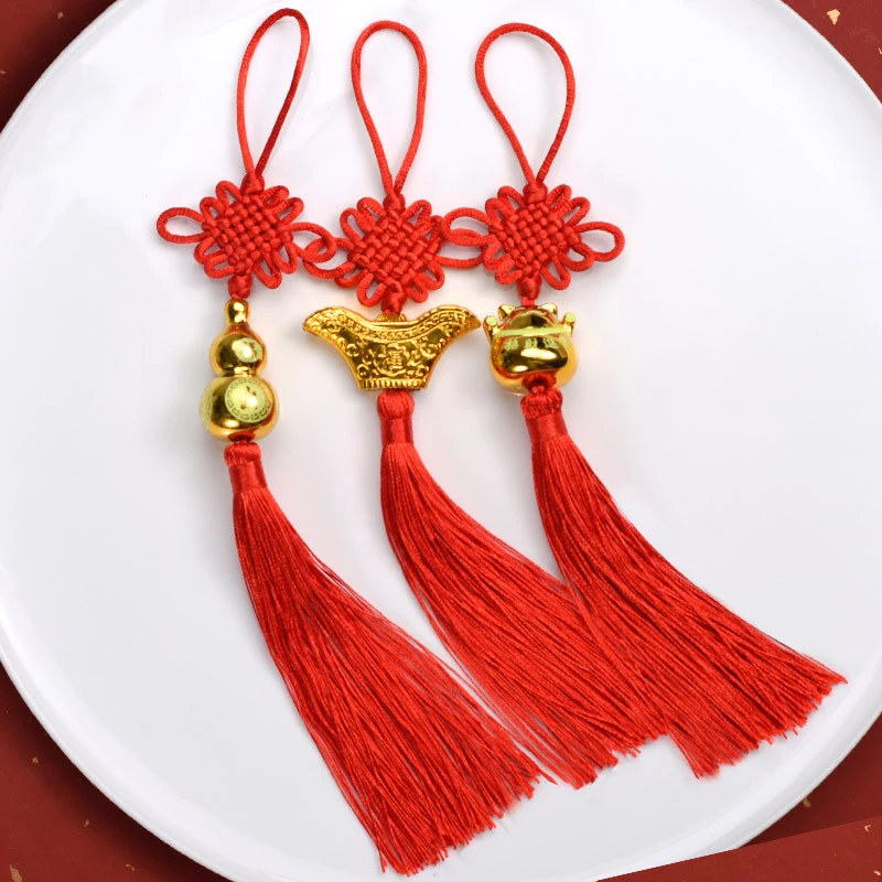 

Chinese Knot 2022 Lunar Chines New Year Decorations For Home Pendant Hanging Ornaments Spring Festival Festive Red Tassel Gift