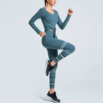 

lulu yoga set womens fitness clothing 2 piece set women High quality Workout clothes for women Workout set women Sport Yoga suit