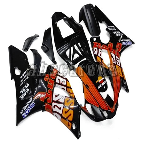 R1 2000 2001 полный комплект обтекателей для Yamaha YZF1000 R1 2000 2001 YZF R1 00 01 ABS пластик впрыска кузова глянцевый черный оранжевый красный