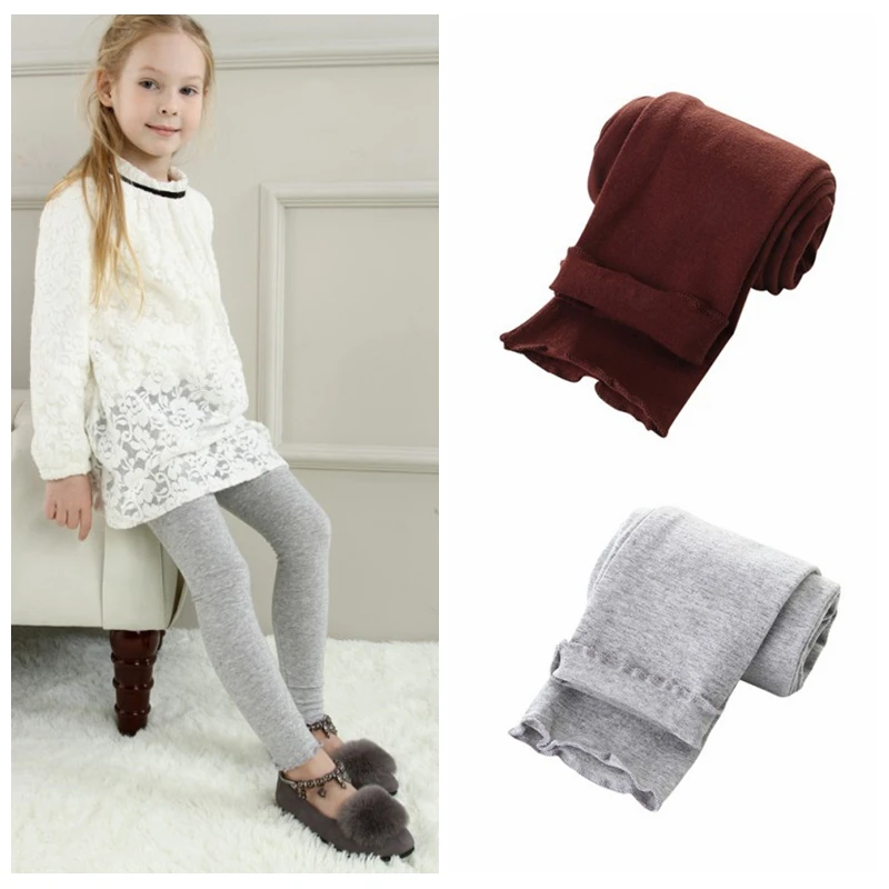

Girls Leggings Autumn Fashion Elastic Warm Pants Cotton Leggings Girl Toddler Trousers Kids Pants Solid Skinny legging
