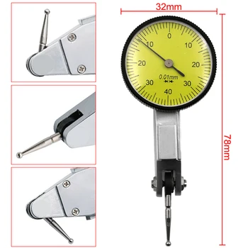 

Lever Dial Indicator 0-0.8mm Shockproof Waterproof Ear Bar Measuring Instrument 2020 New Digital Indicator+Axle Sleeve+Clip Ring