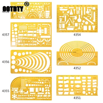 

K Resin Flow Chart Symbol Drafting Template Ruler Stencil Measuring Tool Student dropshipping