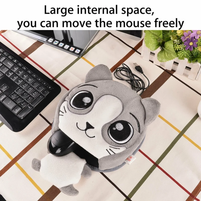 Хит, USB Коврик для мыши с подогревом, коврик для мыши, теплый зимний коврик для мыши, USB порт, маузе, грелка для рук, с ремешком на руку, для компьютера, ноутбука