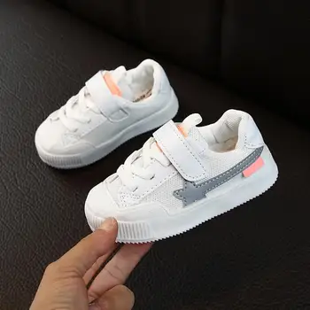 

Spring New Children Shoes Fashion Kids Soft Bottom PU Leather Sport Sneakers Baby Autumn Breathable Toddler Shoes