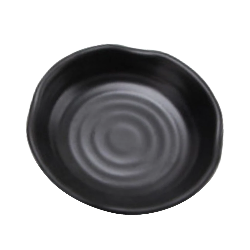 Black Dip Bowl Japanese Sushi Saucer Dessert Ice Cream Snacks Nuts Bite Tray Black Dip Bowl Japanese Sushi Saucer Dessert Ice Cream Snacks Nuts Bite Tray