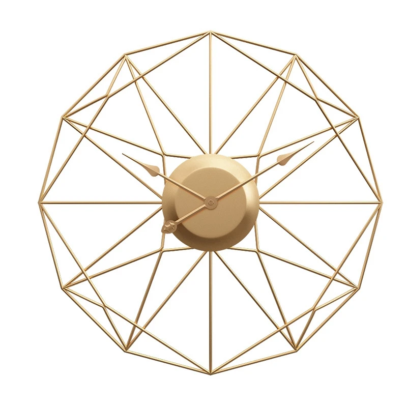 

Unique Nordic Wrought Iron Wall Clock Modern Mute Clock Living Room Big Clock Mediterranean Style Home Decoration