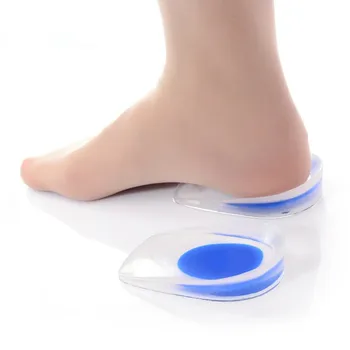 

1 Pair Men Women Silicon Gel heel Cushion insoles Soles Relieve Foot Pain Protectors Spur Support Shoe Pad High Heel Inserts