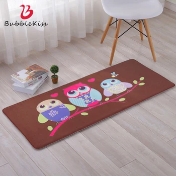 

Bubble Kiss Cartoon Owl Pattern Carpet Rugs For Modern Living Room Red Blue Bedroom Decor Carpet Non-Slip Household Rug Door Mat