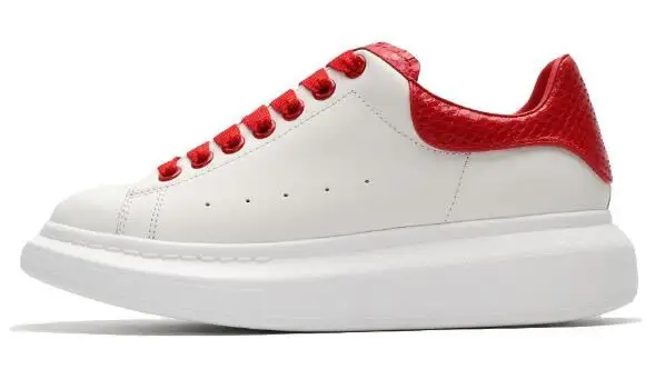 Black white red Fashion Designer Women men Running Shoes Gold Low Cut Brand Leather Flat designers men womens sneakers 36-44
