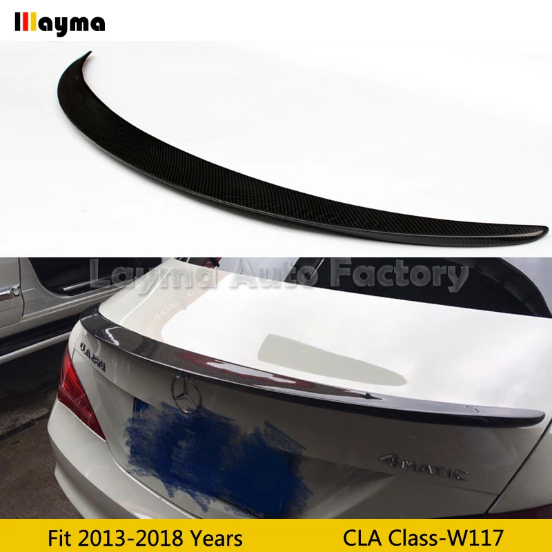 

For AMG Style Carbon Fiber rear trunk spoiler For Benz CLA A180 A200 A250 W117 2014 2015 2016 2017 2018 Car rear wing spoiler