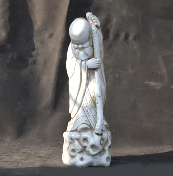 

christmas 12"Rare old Chinese Dehua white porcelain carving Longevity long life God statue new Year