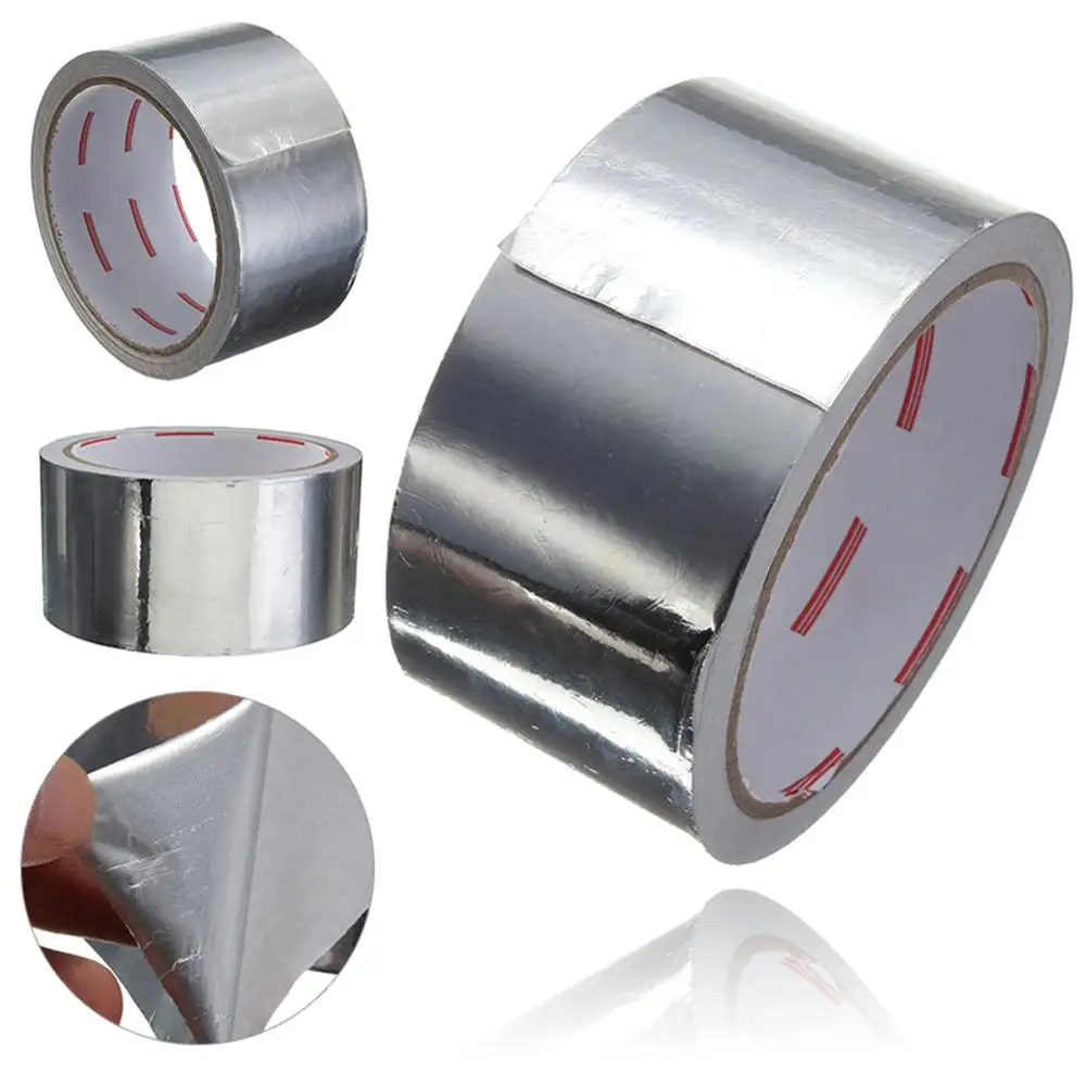5cm*17m Aluminium Foil Adhesive Sealing Tape Thermal Resist Duct Repairs tool HI 