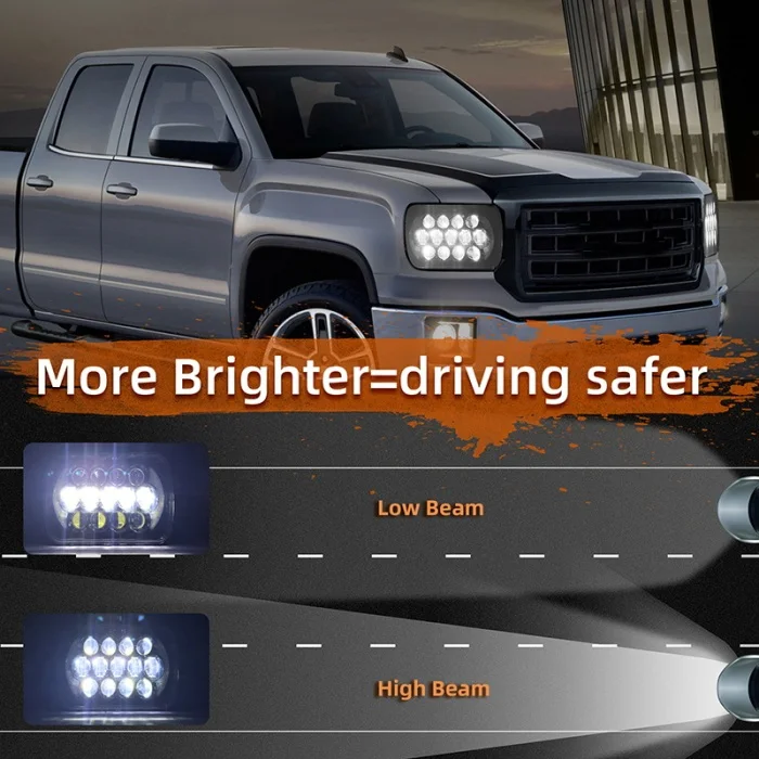 1 шт. светодиодный светильник на голову DRL 210 Вт, Прямоугольный светильник для грузовика, запчасти для автомобиля, лампа B99