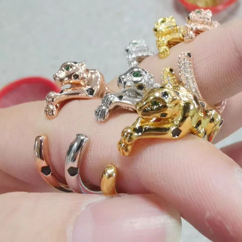 Black Spot Leopard Ring Animal Panther Rings For Men Or Women Designer  Copper Jewelry 2020 - Rings - AliExpress