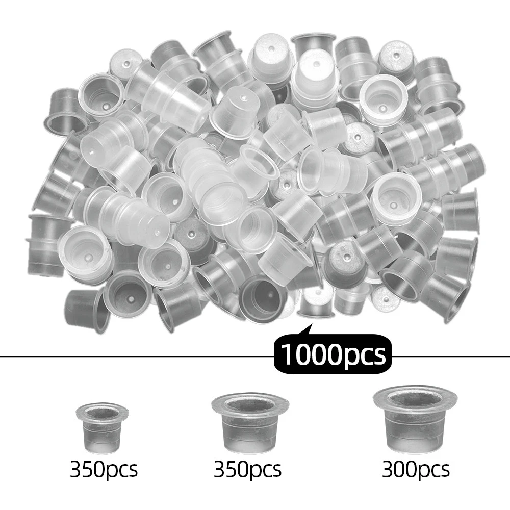 New Arrival 1000PCS Mixed Sizes Tattoo Ink Caps Cups Disposable Tattoo Ink Cups for Body Art Tools