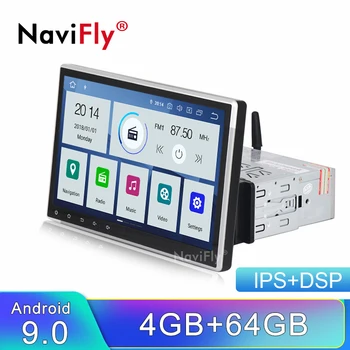 

NaviFly 10.1 inch IPS screen DSP universal 1 din Auto radio player Android 9 universal car gps navigation stereo player