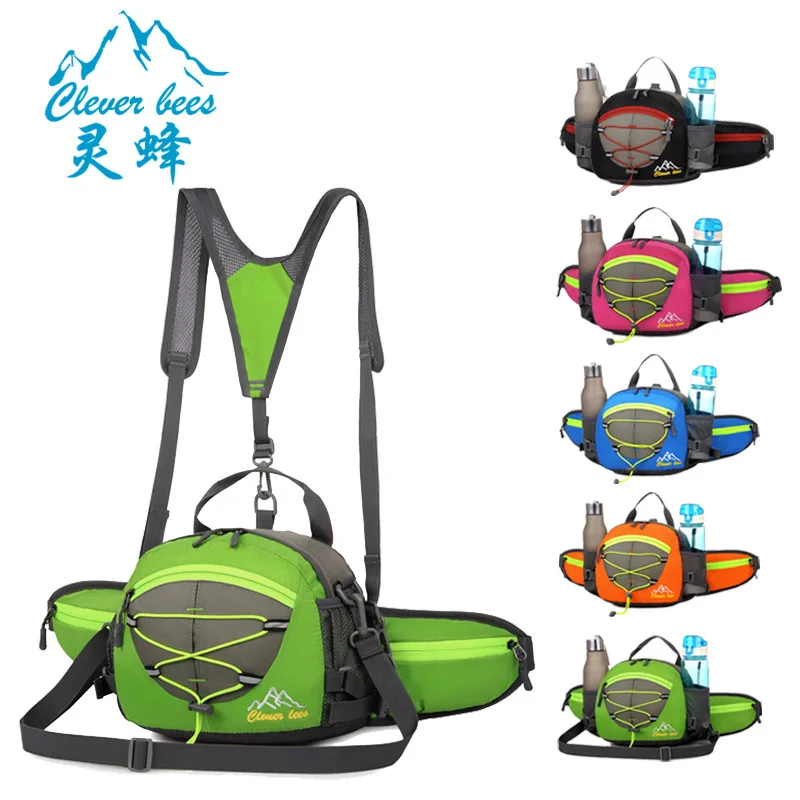 

Men Large Capacity Sports Bag Waterproof Shoulder Cross-body Multi-functional Wallet Shoulder Pitcher Riding Backpack