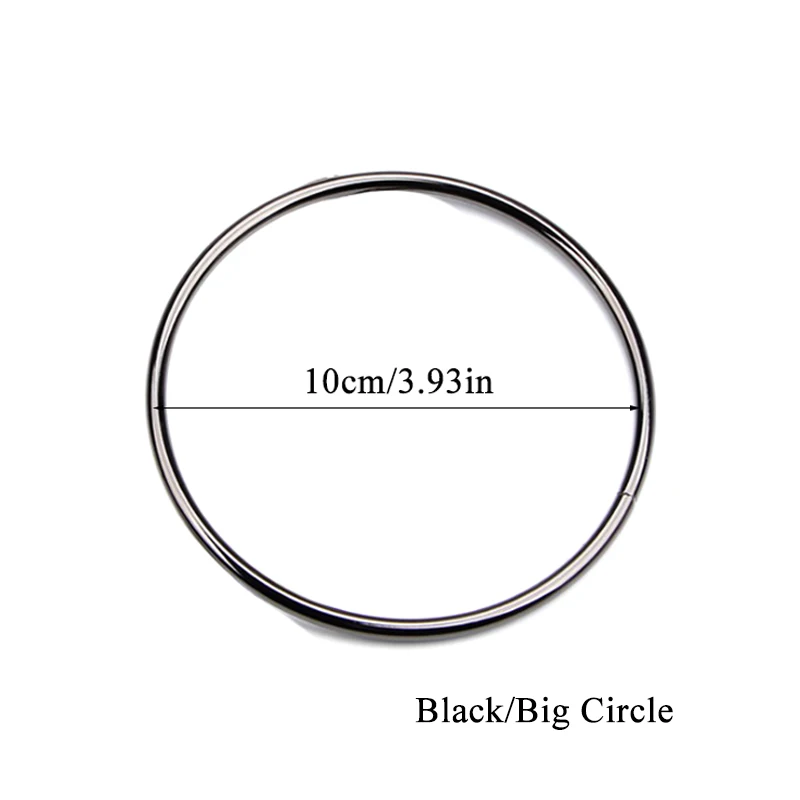 black big circle Милая сумка с кошачьими ушками и металлическими ручками для самостоятельного изготовления сумок через плечо, Женская Повседневная сумка на ремне, аксессуары Anse de sac - Цвет: black big circle