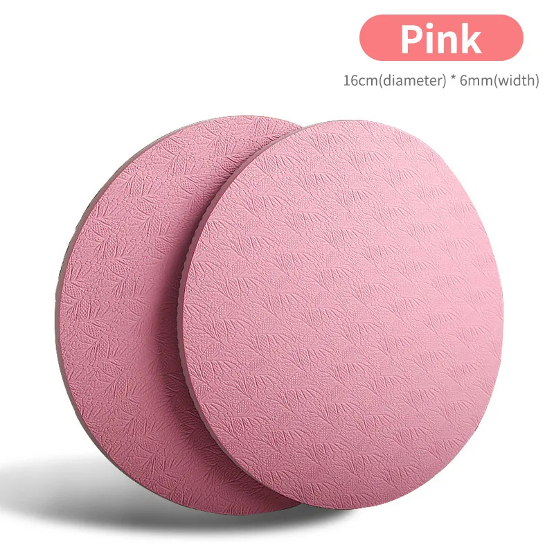 pink-round Противоскользящие тренировочные наколенники Подушка Круглый/квадратный ТПЭ Йога устраняет колени запястье локоть боль коврики для упражнений - Цвет: pink-round
