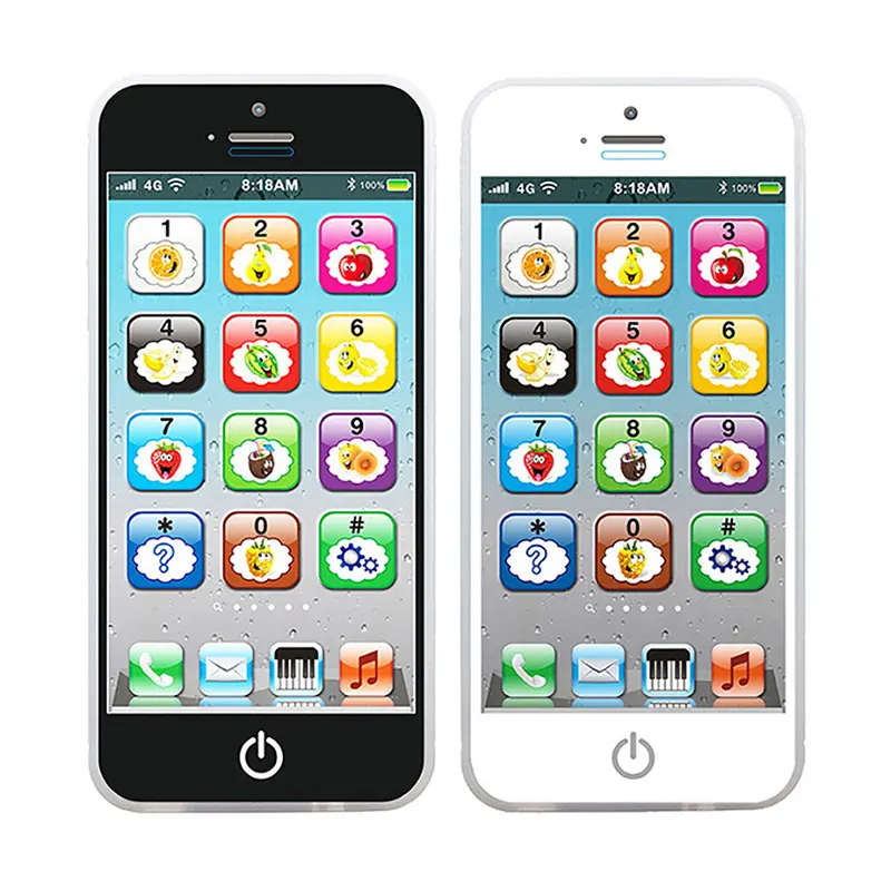 Pantalla táctil del teléfono móvil inteligente para bebé, juguetes con LED para bebé, máquina de aprender inglés, luces musicales, juguete para teléfono, Aprendizaje Temprano