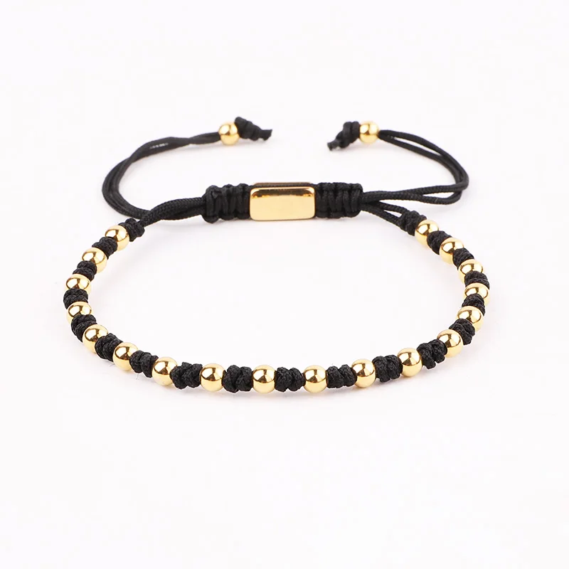 Jaravvi High Quantity Stainless Steel Beads CZ Eye Cross Charm Braided Macrame Friendship Bracelet Set Men - Image 5