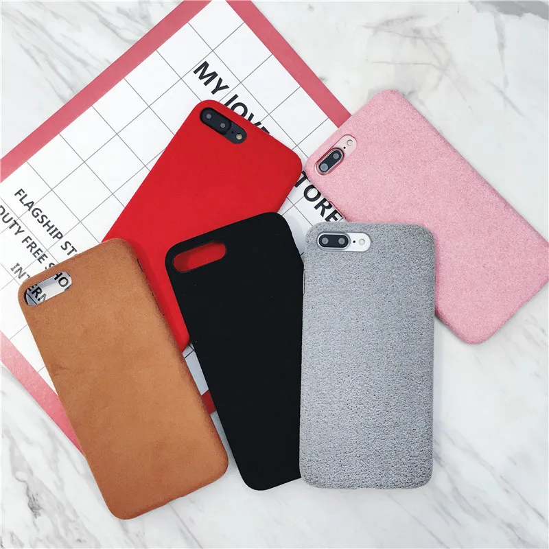 

PEIPEN Luxury Plush Fabrics Phone Case For iPhone X XS Max XR 8 7 6 6s Plus Warm Plush Ultra Thin Soft TPU Back Cover Cases Capa