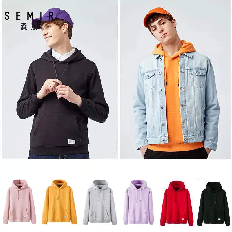 SEMIR Термальность толстовка с капюшоном для мужчин 2020 хлопковый пуловер
