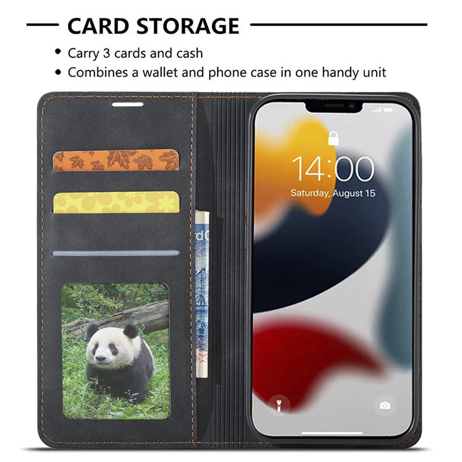 Business Magnetic Flip Leather Card Slot Wallet Case Cover For iPhone 13 12 11 Pro Max XS Max XR X 8 7 6S 6 Plus SE2022 5 5S SE iphone 12 pro max wallet case