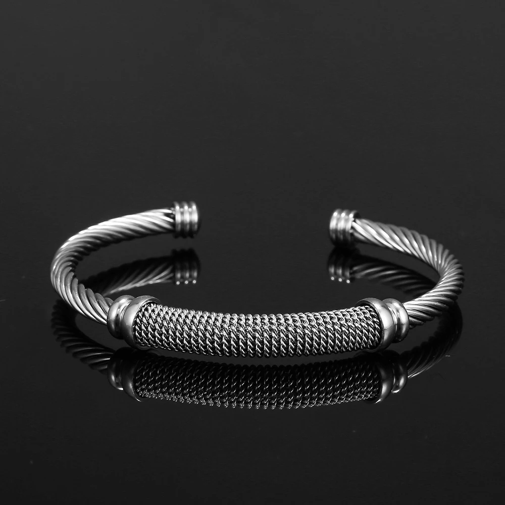 Stainless Steel Bangle Bracelet for Women Men